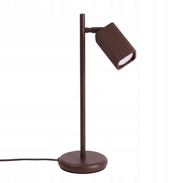 Sollux Lighting Rayo stolní lampa hnědá rýhovaná 1xGU10 10W