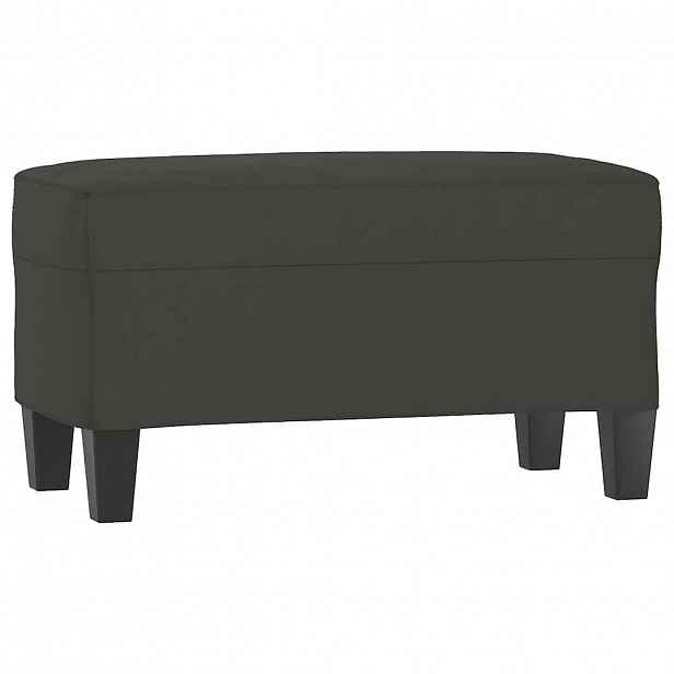 vidaXL Lavice tmavě šedá 70x35x41 cm tkanina z mikrovlákna