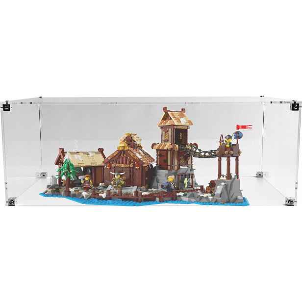Vitrína Drewlandia pro stavebnici Lego 21343 Ideas – Vikingská vesnice