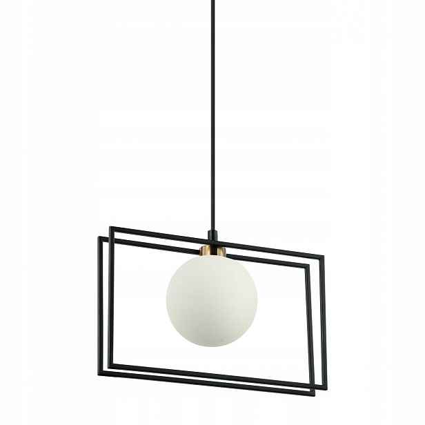 Závěsné Stropní Svítidlo Černá Kov Bílá Stínidlo Grosetta 1xG9 25W Italux