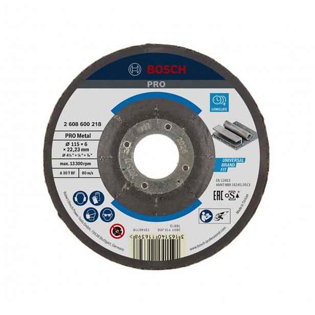 Bosch - Brusný kotouč na kov 115x22,23 mm 2608600218