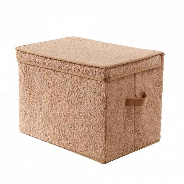 Calicosy VYSOKÁ úložná krabice s béžovým froté víkem - V30 cm