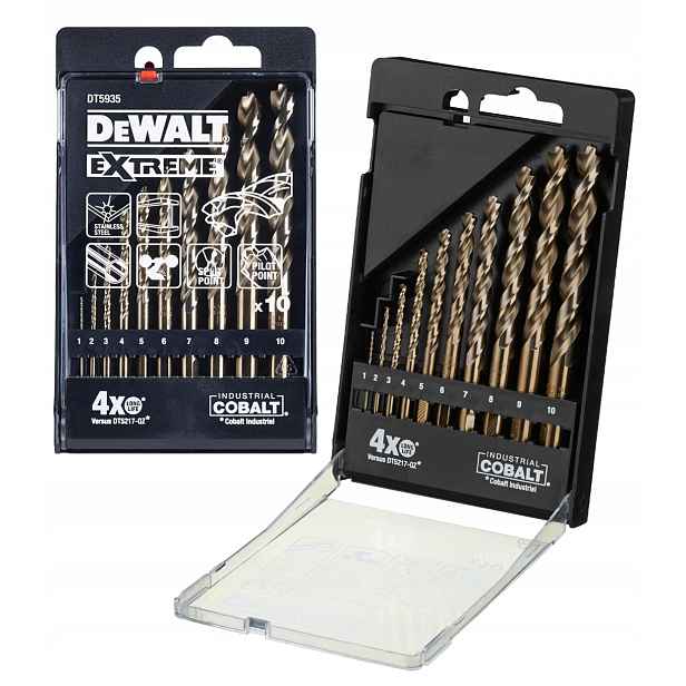 Sada vrtáků do kovu 1-10 Cobalt DeWALT DT5935