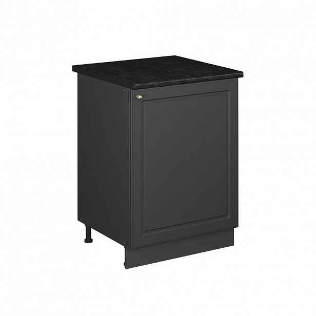 Vicco SPODNÍ SKŘÍŇKA KUCHYŇSKÉ LINKY Fame-Line, Anthrazit-Gold Landhaus/Antracit, 60 cm 1 dvířka s pracovní deskou