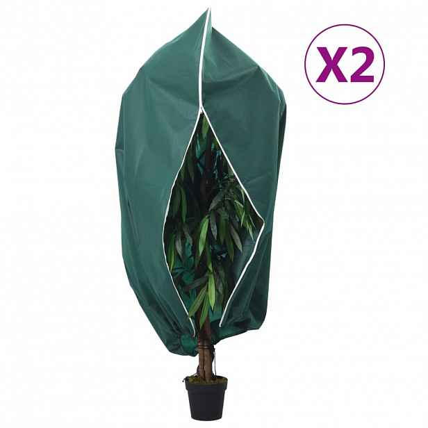 vidaXL Ochranné návleky na rostliny na zip 2 ks 70 g/m² 2,36 x 2 m