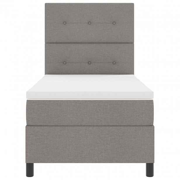 vidaXL Postel s boxspringem s LED pásky Taupe 90 x 190 cm textil