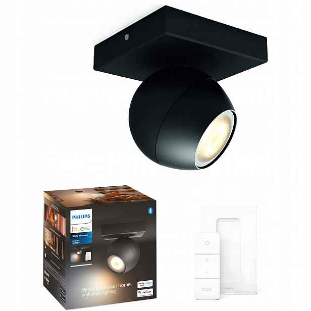 Bodová lampa Led Spot Buckram Černá GU10 5W Philips Hue dálkový ovladač