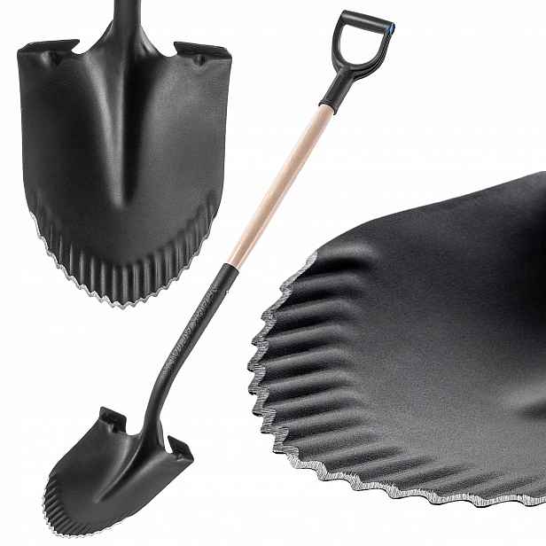 Lopata Rýč Ostrá 132 cm Pro Kopání Překopávání Zahradní S Násadou