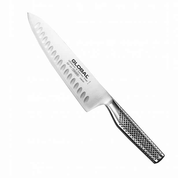 Nůž šéfkuchaře Global GF-99 20,5 cm Cromova 18 s vroubkovaným ostřím