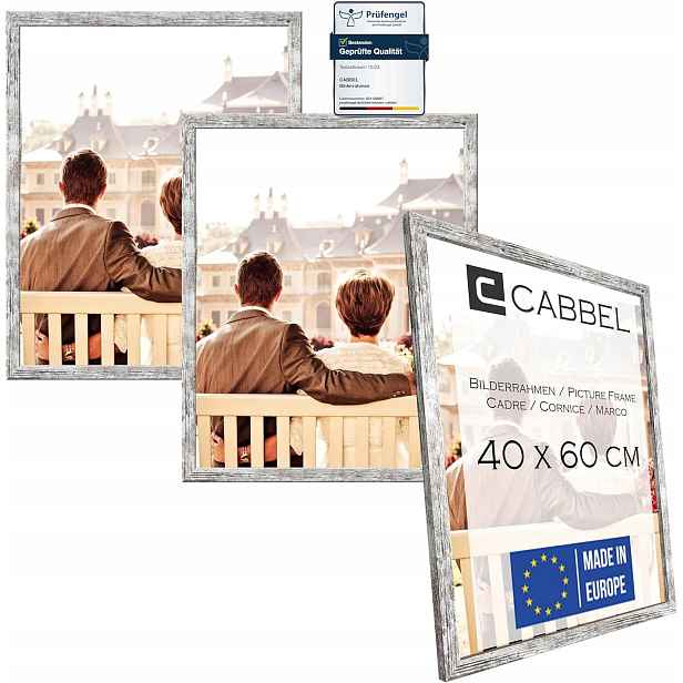 Sada 3 rámků 40x60 cm Cabbel Mdf Plexi Rámečky na fotografie Plakáty Foto