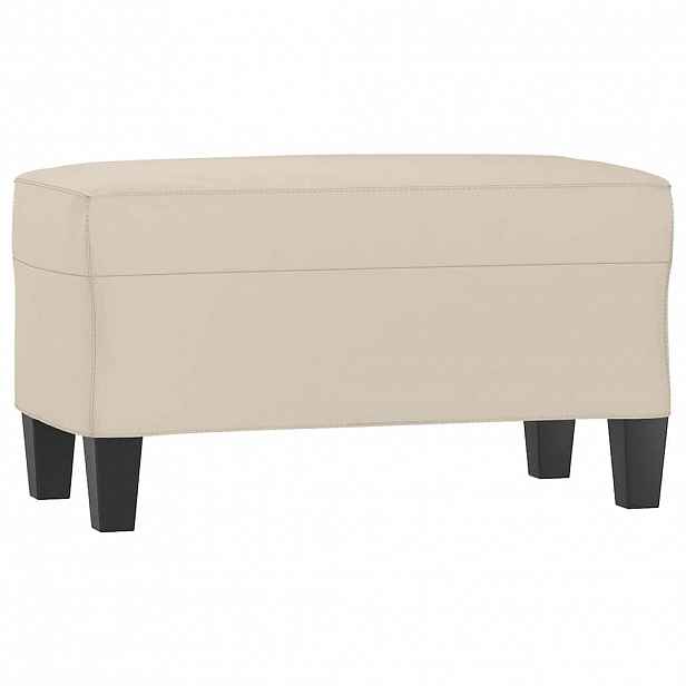 vidaXL Lavice krémová 70 x 35 x 41 cm tkanina z mikrovlákna