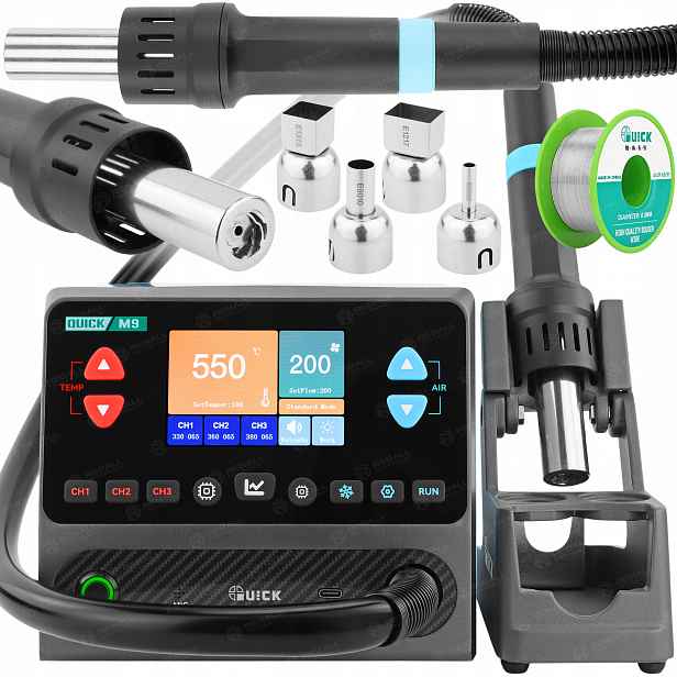 Set Pájecí Stanice Hot Air Svařovací Quick M9 1300W Ai Cín Quick 18 g