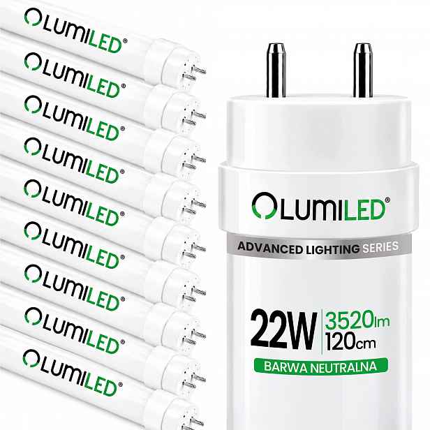 10x Led žárovka G13 T8 120 cm 22W 3520lm 4000K Pro Hermetické Svítidla