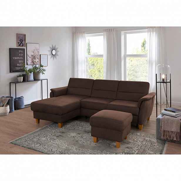 Sit & More ROHOVÁ SEDAČKA, textil, tmavě hnědá