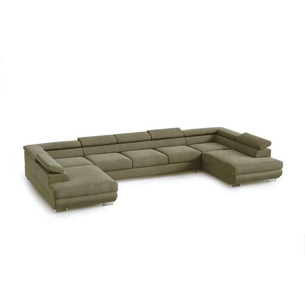 ArtPK Rohová sedací souprava ISABELLA U 160 XL Barva: Olivová / Vogue 10