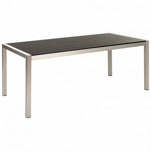 Beliani ZAHRADNÍ STŮL Hliník černý 180/90 cm Vernio