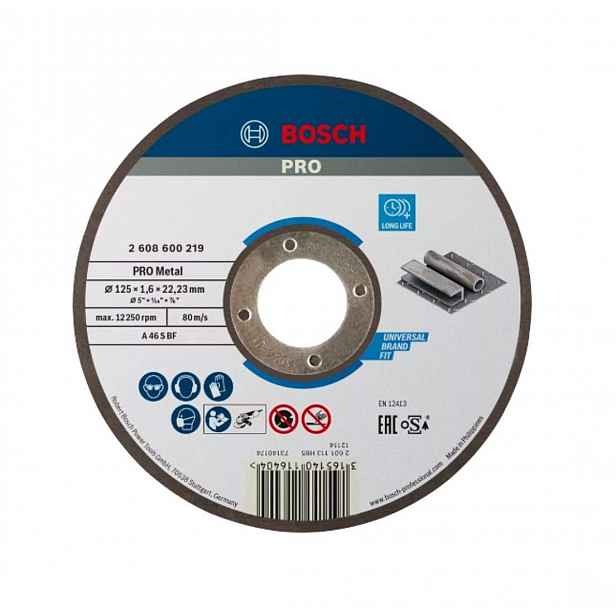 Bosch - Řezný kotouč na kov 125x22,23 mm 2608600219