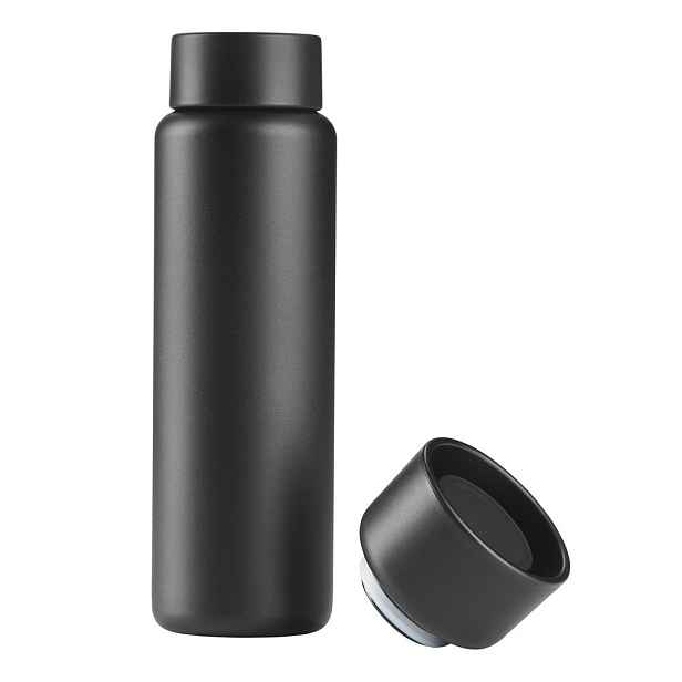 Černý termo hrnek z nerezové oceli 650 ml Singles – Zone
