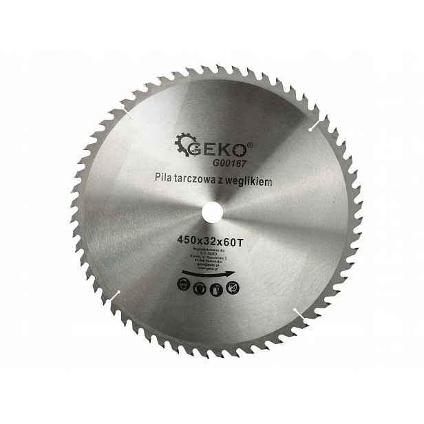 Geko Kotoučová pila na dřevo 450 x 32 mm 60 zubů (G00167)