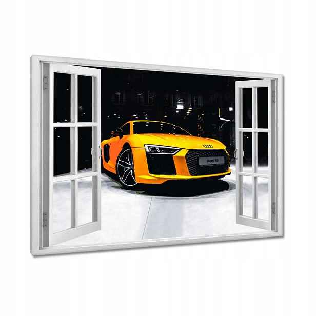Obrazy 90x60 Žluté Audi Audica R8