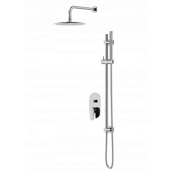 Set B260 podomítkový set Inverto s vanovou/ sprchovou baterií chrom +černá