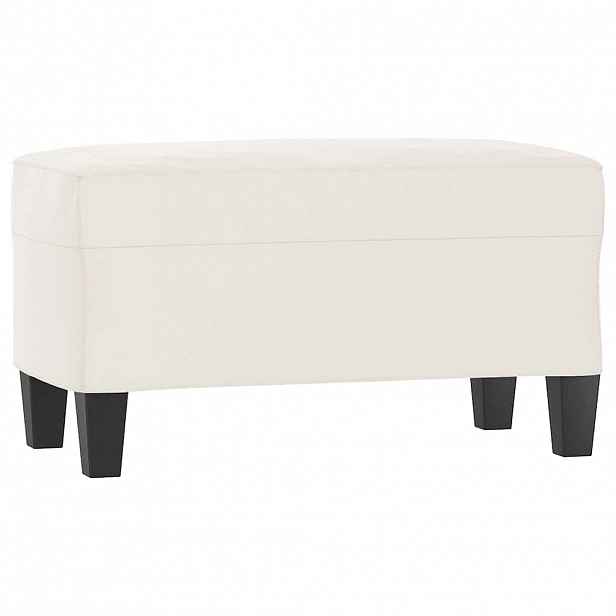 vidaXL Lavice béžová 70 x 35 x 41 cm tkanina z mikrovlákna
