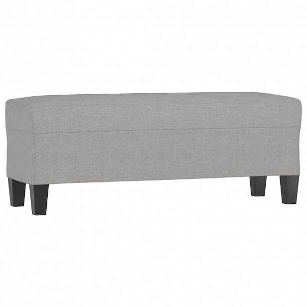 vidaXL Lavice světle šedá 100 x 35 x 41 cm textil