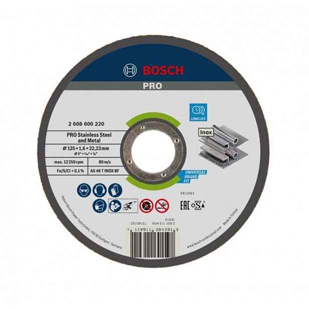 Bosch - Řezný kotouč na nerezovou ocel 125x22,23 mm 2608600220