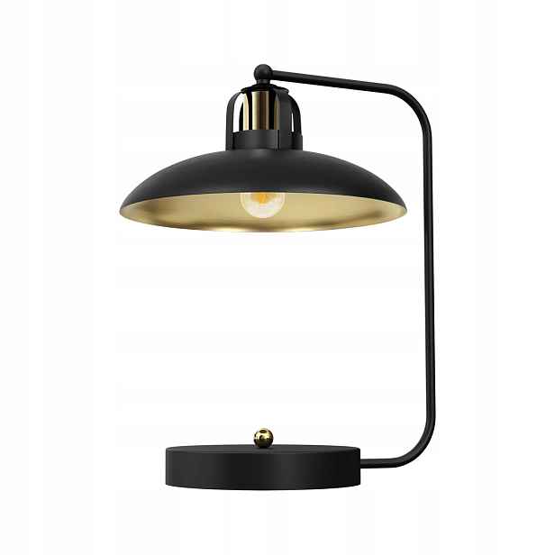 Stolní lampa Milagro Felix MLP8908 Černá Zlatá Loft E27 60W Kovová