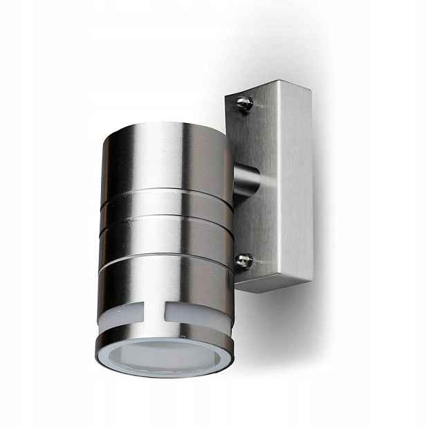 Venkovní dekorativní nástěnné svítidlo, moderní, stříbrné, 11 cm, IP44 V-tac