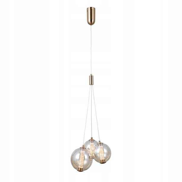 Závěsná stropní lampa Stropní Svítidlo Led lustr 12W 3xLED Zlatá Butero Italux