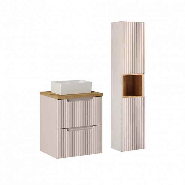 Petits-meubles KOUPELNOVÝ NÁBYTEK 50.4cm Riva 2er-Set Kašmír