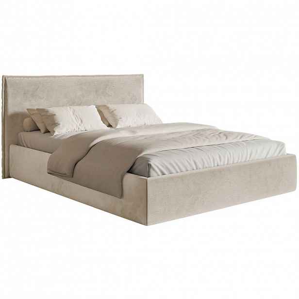 Selsey ČALOUNĚNÁ POSTEL Softie Slim béžová velur 180x200