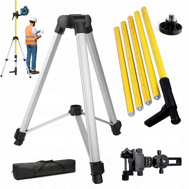 Stavěcí Stojan Pro Laserovou Vodní Váhu 300 CM Adaptér Pro Šikmé Plochy 2V1