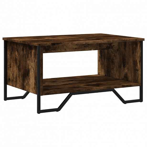 vidaXL Konferenční stolek kouřový dub 75 x 51 x 40 cm kompozitní dřevo