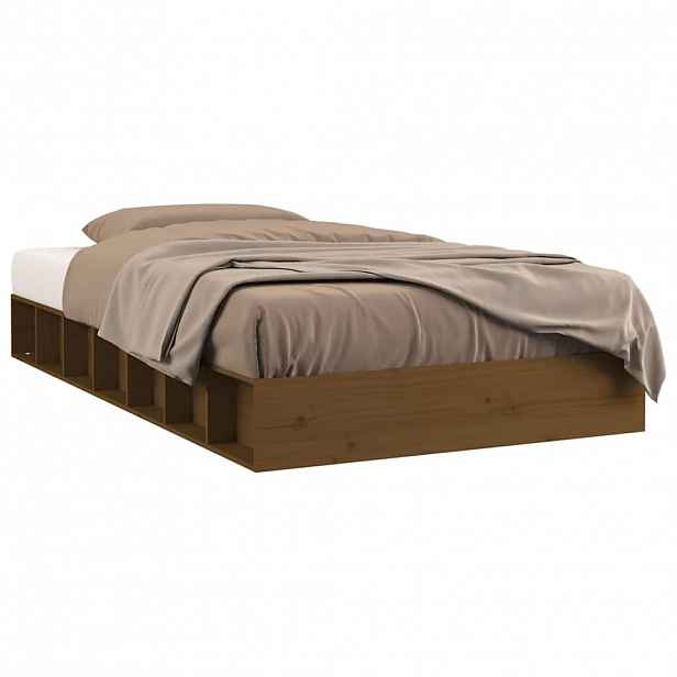 vidaXL Rám postele medově hnědý 75 x 190 cm Small Single masivní dřevo