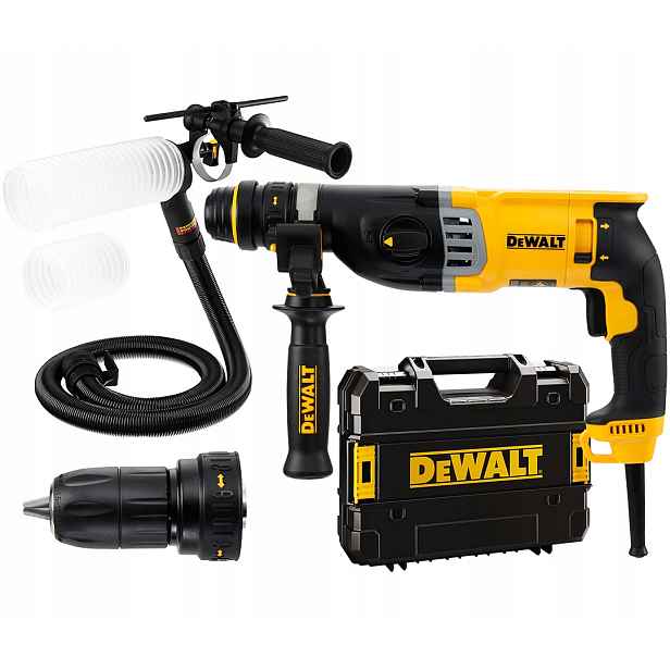 Vrtací kladivo 900W Sds+ 3J Dewalt D25144K adaptér pro odsávání prachu DWH201D