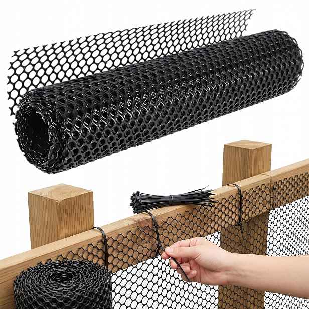 Zahradní Záhonová Síť Černá Pvc Plastová Malá Role 40 CM X 10 M