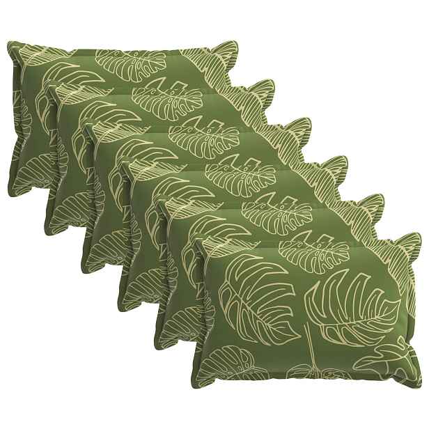 vidaXL Polštář List s polštářem HOUTEN 6 ks Listový design Polyester