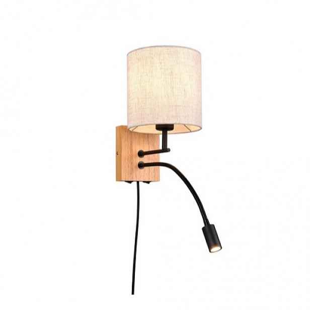 Trio NILAM nástěnná lampa béžová dřevo 212879236 TR212879236