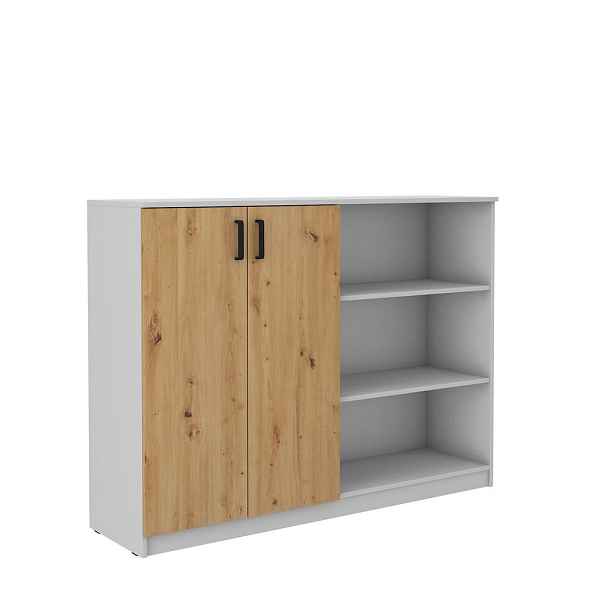 MASSENO KOMODA MALTESA, 158/118/44 cm s 2 dvířky, šedá