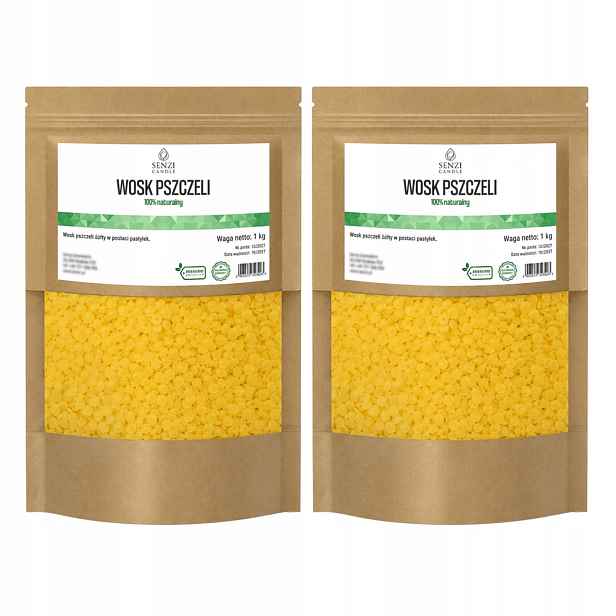 Vosk Žlutý granulát Přírodní pastilky pro svíčky a kosmetiku 2 kg