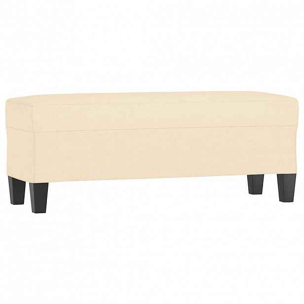 vidaXL Lavice krémová 100 x 35 x 41 cm textil