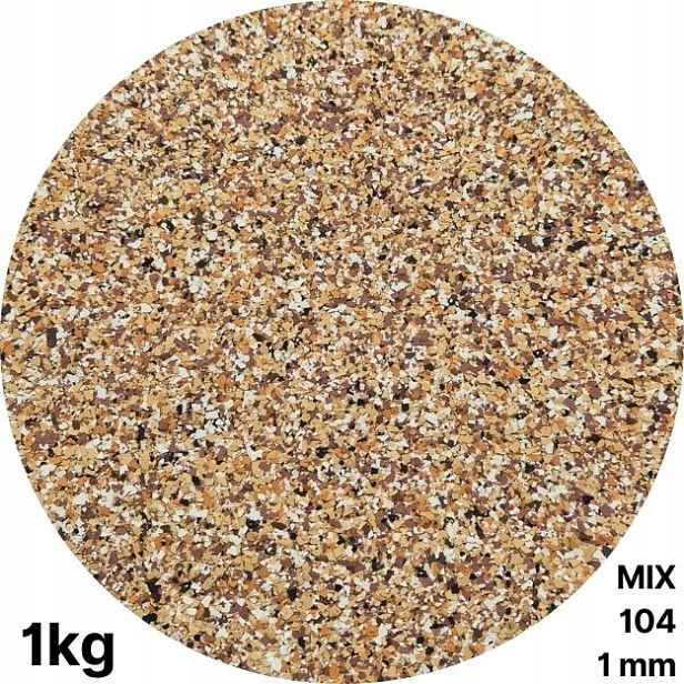 chipsy na pryskyřici pro podlahy, dekorativní směs MIX 104, 1 mm, 1 kg