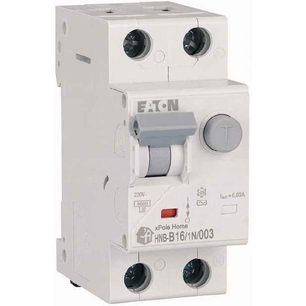 Eaton Diferenciálně Proudový Spínač Rcbo B16A 1P+N 30mA 6kA Xpole