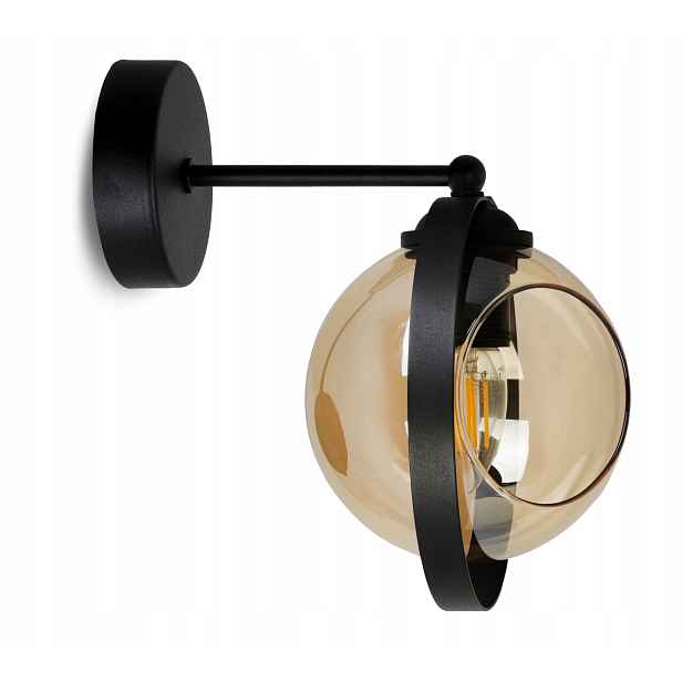 Moderní Skleněná Lampa S Medovým Prstencem