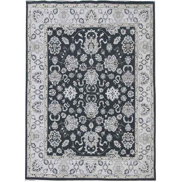Ručně vázaný kusový koberec Diamond DC-98 JN Black/ivory, 180x275, černobílá, chodba / předsíň, Diamond Carpets India
