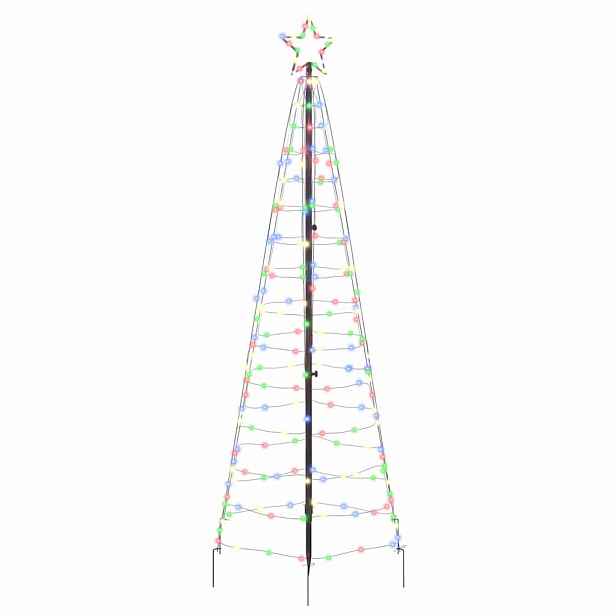 vidaXL LED vánoční strom EKENAS 250 cm 390 LED Vícebarevná Ocel