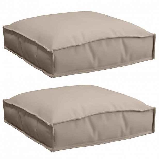 vidaXL Polštář 2 ks Oxford látka Taupe 40 x 40 x 8 cm