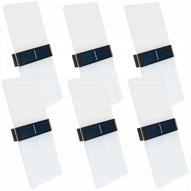 6 x Solární zahradní lampa Terasová Led Akryl IP65 Hora Dolní Senzor